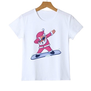 2020 Feliz Navidad Camiseta De Dibujos Animados Santa Claus Niño Los Niños Tops Camisetas 3D Bebé Niña Ropa O-Cuello (7)