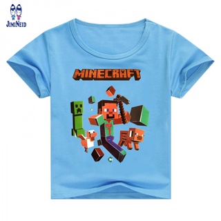minecraft camiseta infantil nueva camiseta de manga corta niños cottonttshirt top unisex