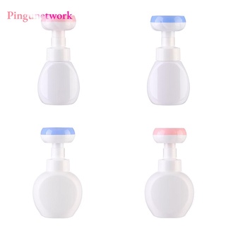 pingunetwork nueva botella de espuma de plástico bomba contenedor flor dispensador de jabón champú gel de ducha desinfectante de manos útil hogar baño suministros líquido/multicolor