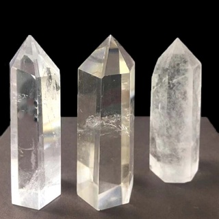 hyp> 1 pieza de cuarzo transparente punto de cristal natural varita espécimen reiki piedra curativa bien
