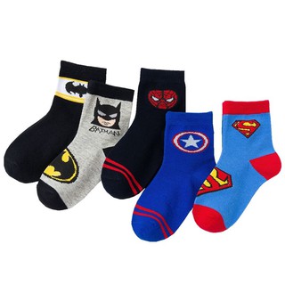 5 Pares De calcetines De algodón para niños con Motivos De superhéroes 1-3-5-8 años (1)