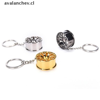 (hotsale) 1 PC Cool Luxury Metal Keychain Car Key Chain Creative Wheel Hub Key Ring Gift {bigsale} (4)