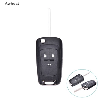 [Awheat] Labio plegable 3 botones Flip llave remota Shell caso cubierta Fob para Chevrolet Cruze (1)
