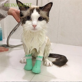 meinhardt 4pcs gato pie cubierta antiarañazos garra zapatos gato zapatos pie cubierta de silicona manoplas baño hogar gato garras guantes/multicolor (1)