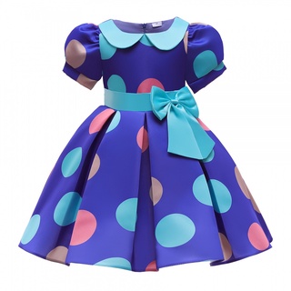 Vestido De fiesta De fiesta De cumpleaños con lunares Polka Dot para niña
