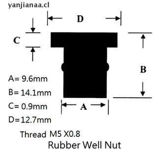 【yanjianaa】 M4/5/6 Rubber WellNut Metric Motorcycle windscreen Well Nut Wellnuts Brass NUTS CL (7)