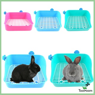 Toolroom conejo caja de arena inodoro, caja de jaula de plástico para orinal entrenador de esquina caja de arena para mascotas animales pequeños conejillos de indias Chinchilla Ferret erizo (1)