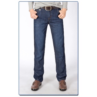 [shengwofu.cl]spot spring and autumn new stretch jeans hombres rectos sueltos de gran tamaño de mediana edad ropa de los hombres de cintura alta casual trabajo otoño pantalones (2)