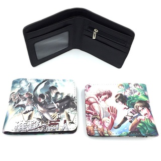 Anime Peripheral Attack on Titan Wallet Levi, Mikasa Snap Button Wallet Giant Color PU Wallet (4)