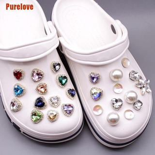CHARMS [Purelove] 50 piezas de Metal Croc zapato encantos de diamantes de imitación Jibz accesorios de zapatos hebilla