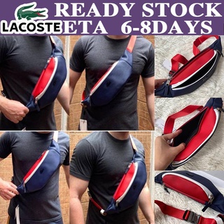 Lacoste bolsa de cintura bolsa de mensajero masculino deportes running fitness teléfono móvil bolsa de cintura de gran capacidad al aire libre hombro pecho bolsa