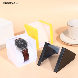 [meetyou] soporte de plástico para joyas, caja transparente, caja de reloj cl