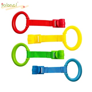 YOLAN 4PCS General Use Pull Ring Help Baby Stand Baby Crib Hook For Playpen Pendants 4PCS Hanging Ring Bed Rings Baby Toys