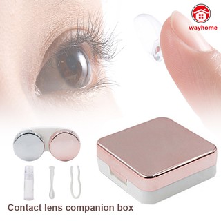 soporte de lentes de contacto para el cuidado de los ojos lentes contenedor caso portátil espejo caja (6)