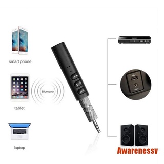 awaren 3.5mm Jack Audio MP3 música Bluetooth receptor coche Kit adaptador inalámbrico Ca (8)