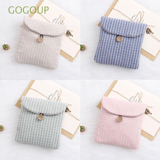 GOGOUP Girls Grid Sanitary Napkin Bags Teen Menstrual Cup Pouch Storage Bag Portable Sanitary Towel Women First Period Feminine Menstruation Sanitary Pads/Multicolor