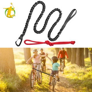 [Fitness] Cuerda de remolque para bicicleta, correa elástica, absorción de golpes, color rojo