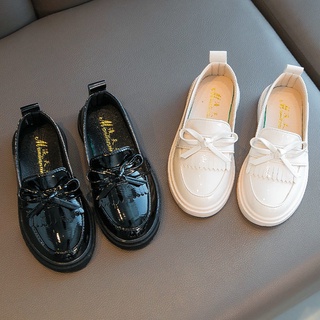 las niñas zapatos de cuero2021primavera y otoño nuevos zapatos de los niños guisantes zapatos de la princesa zapatos de estilo británico de fondo suave medio y grande zapatos de los niños marea (2)