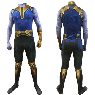 Avengers 4 Endgame Thanos Cosplay Costume Adult Jumpsuit Halloween Bodysuit (4)