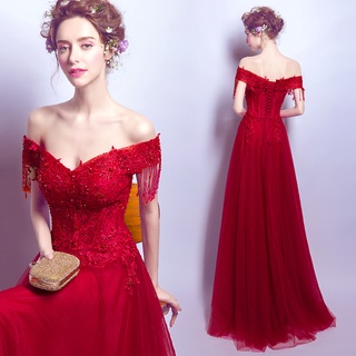tianshijiayi elegante estilo rojo boda tostadas vestido de novia agradecimiento cena boda vestido de noche al por mayor 2800t