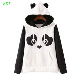 KKT Women's Ladies Cute Panda Fleece Pullover Hoodie Sweatshirts Tops Sweater Jumper