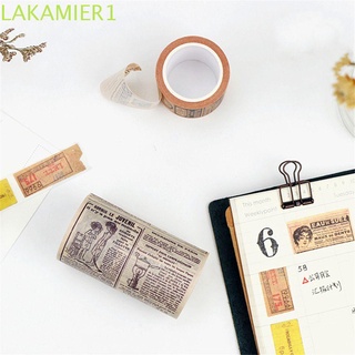 LAKAMIER Stationery Decorative Sticker Diy Scrapbooking Retro Chronicle Washi Tape Poster Letter Label Tapes Vintage Adhesive Tape