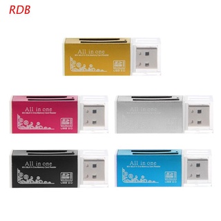 RDB Aluminium All-In-One USB 2.0 Multi Memory Card Reader For SD/SDHC MMC TF MS M2