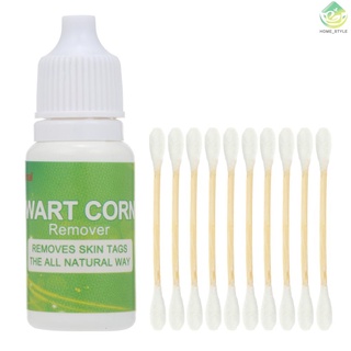 10ml Skin Tag Remover with Cotton Swab Skin Tag Mole Foot Corn Warts Treatment Skin Care Tool
