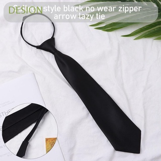 desion suave corbata sedosa corbata corbata clip en accesorios de ropa delgado negro cuello estrecho
