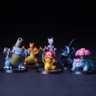 6 Unids/Set Pikachu Mewtwo Charizard Figura Modelo Juguetes Pokemon