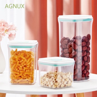 AGNUX Clear Sealed Cans Transparent Kitchen Storage Box Food Storage Container Noodle Box 750/1400/2400ML Refrigerator Plastic Keep Fresh Multigrain Tank