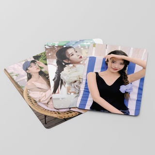 55 unids/set kpop iu photocards 2021 lilac lomo tarjetas hd coleccionables (lee ji eun) (2)