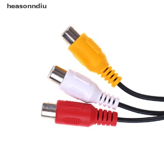 heasonndiu 28cm 3,5 mm jack av macho a 3rca hembra cable de audio video cable adaptador estéreo cl (6)