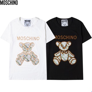 MOSCHINO [dom Gratis] 2021 Camiseta unisex De Alta calidad con estampado De oso mosquino con Manga corta