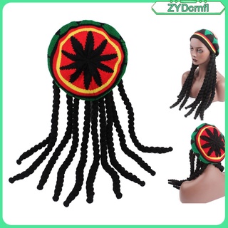 rasta sombrero reggae jamaican beanie dreadlock peluca de hierba disfraz de fiesta (9)