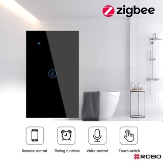 Tuya Zigbee 20A calentador de agua interruptor inteligente táctil interruptor de pared ee.uu. estándar Control remoto trabajo con Google Home y Alexa robo