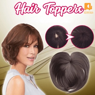 Silky Clip-On Hair Topper Wig Heat Resistant Fiber Hair Extension for Women