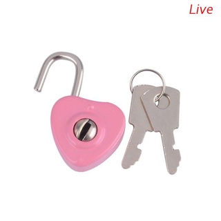Live Mini candados cerradura de llave con llave de equipaje cerradura para bolsa de cremallera mochila diario de manualidades (1)