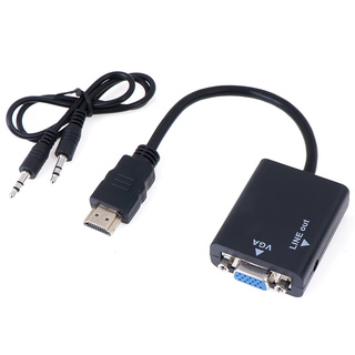 {FCC} Adaptador HDMI a VGA convertidor HDMI VGA soporte 1080P con cable de audio
