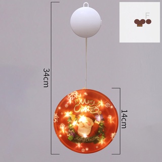 Christmas LED Lights Cartoon Printed Hanging Window Lamp Always On Decorative Xmas Themed Night Light for Home Party (7)