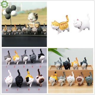 qipin de dibujos animados super encantador mini tonto gato twist muñeca gatito micro paisaje juguetes adornos para coche escritorio