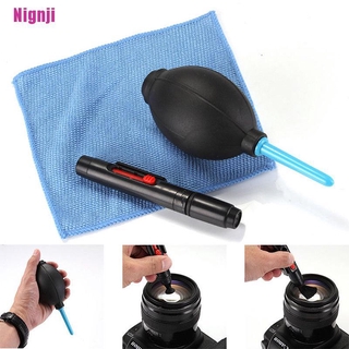 [Nignji] Kit De paño Para limpieza De Lentes 3 en 1 Para cámara Dslr Vcr