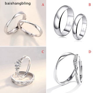 babl 1 par anillo de pareja de cristal diamante boda compromiso joyería anillos ajustables bling