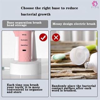iik cepillo de dientes eléctrico recargable ipx7 usb carga rápida con 4 cabezales de cepillo de repuesto para adultos niños (8)