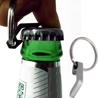 Mini abridor de botellas portátil con anillo llavero al aire libre EDC llavero herramientas (1)