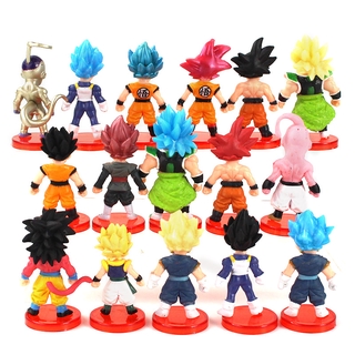 16 Pack Dragon Ball Z Cake Toppers Set 3 " Goku Figuras Cumpleaños Topper Modelo Coleccionable (2)