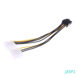 jeep 2x 4 pines molex lp4 a 8 pines pci express tarjeta de vídeo atx psu cable adaptador de alimentación