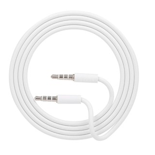 Cable de audio auxiliar de 3,5 mm macho a macho, cable de extensión de audio estéreo, blanco (1)