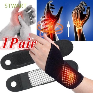 STWART 1pair Health Care Self-heating Pain Relief Wristband Keep Warm Support Brace Guard Men Women Magnet Wrist Wrist Protector Tourmaline Sports Wristband/Multicolor