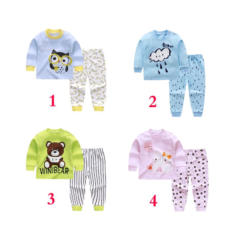 2 piezas de ropa infantil para ropa de dormir de algodón lindo pijama para niños y niñas